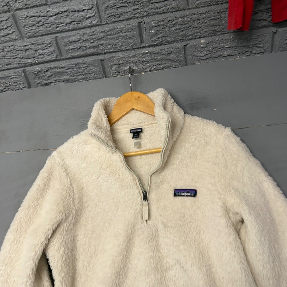 Patagonia Los Gatos Quarter Zip Fleece Pullover Cream White 25235 Mens Medium